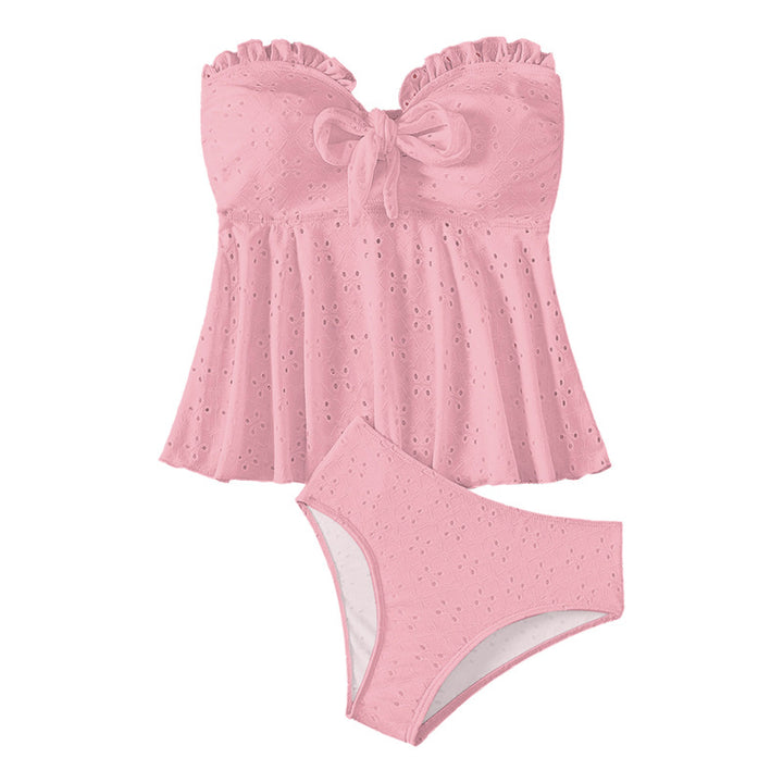 Women's Bustier Swimsuit with Elegant Ruffle Design StylebySassy