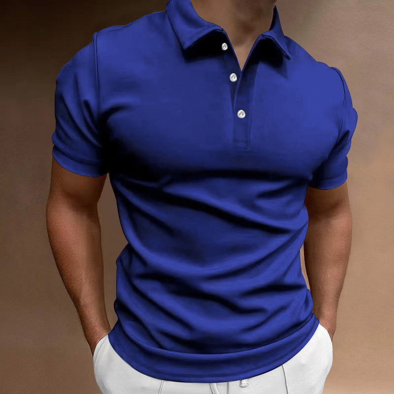 Men's slim fit stretch polo shirt with kent collar and elastic hem StylebySassy