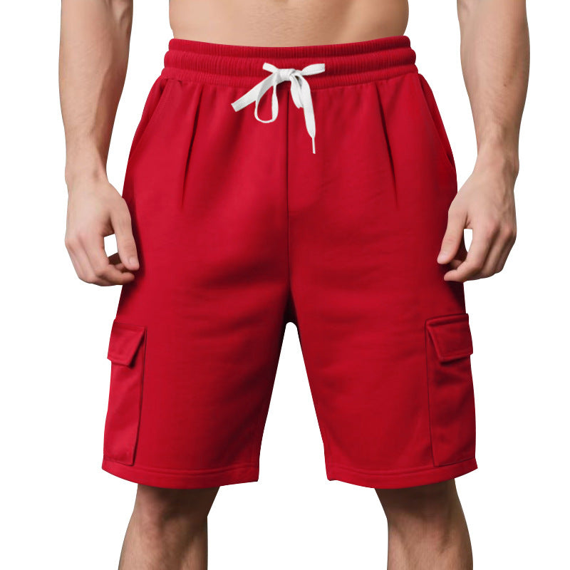 Men's elastic Cargo Bermuda with drawstring and multiple pockets StylebySassy
