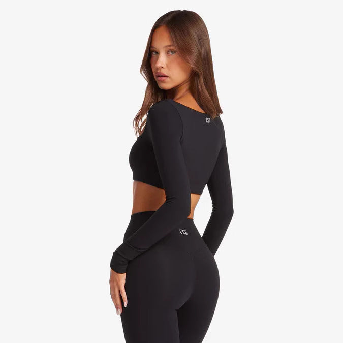 Women's Sporty Long Sleeve Crop Top StylebySassy