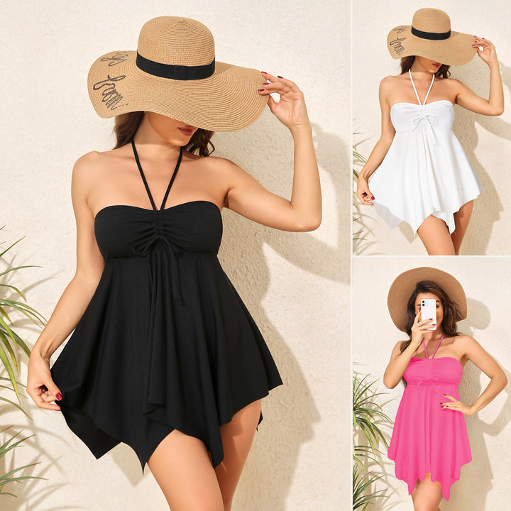 Women Tankini with asymmetrical hem and adjustable straps StylebySassy