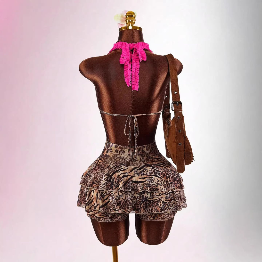 Women Playful Mini Dress with Ruffle Details StylebySassy