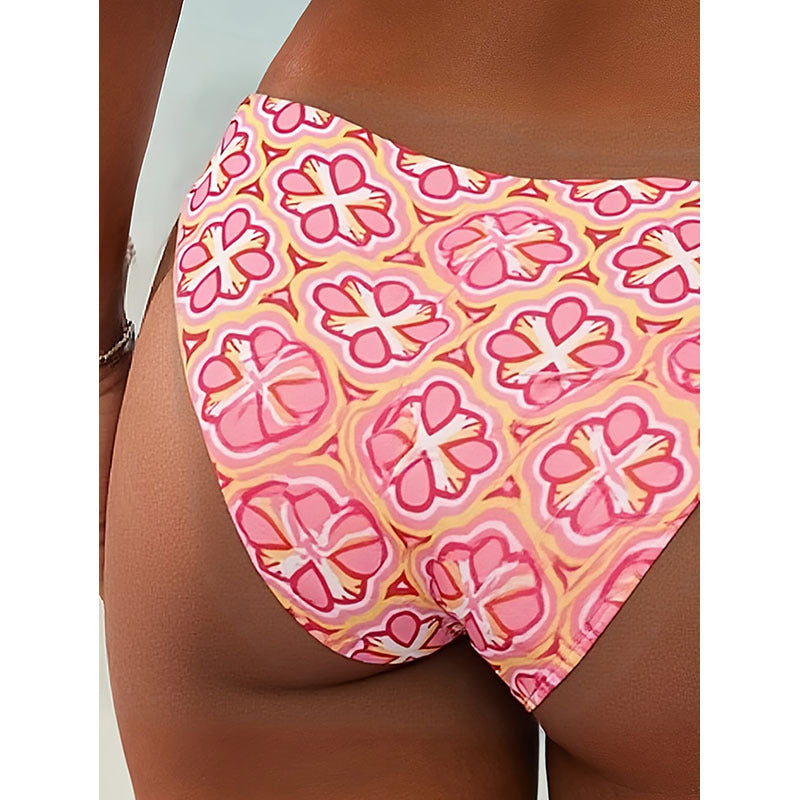 Women's bikini bottom with floral pattern print StylebySassy