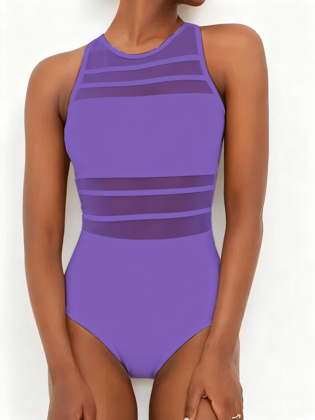 Women’s sporty bodysuit with transparent inserts StylebySassy