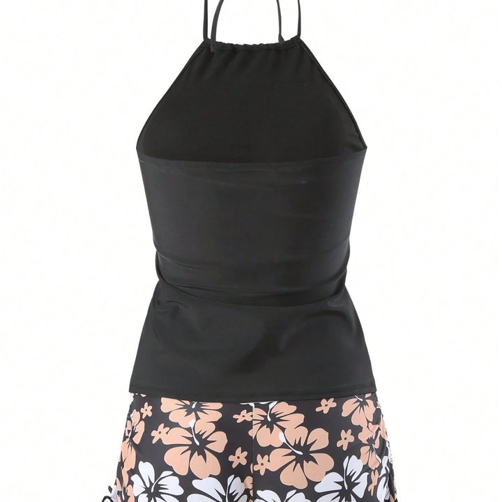 Ladies Sportives Tankini Set with Floral Print StylebySassy