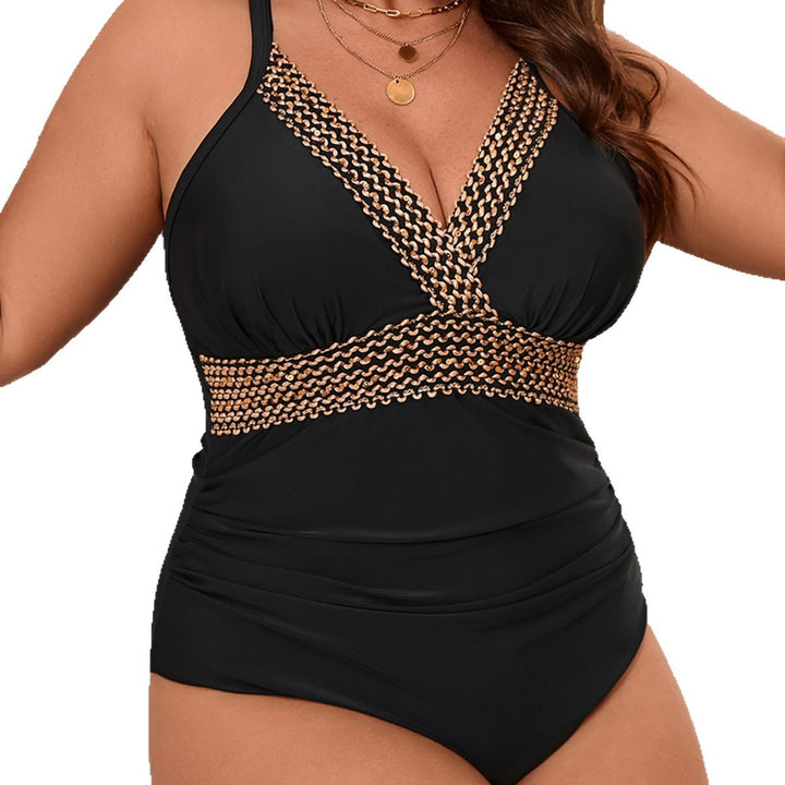 Ladies Elegant Swimsuit with Embellished Waistband StylebySassy