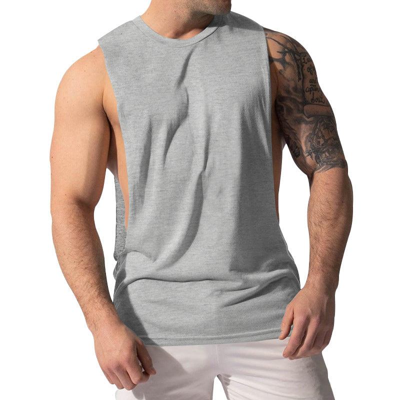 Men's muscle shirt with extra deep arm openings and breathable cotton blend StylebySassy