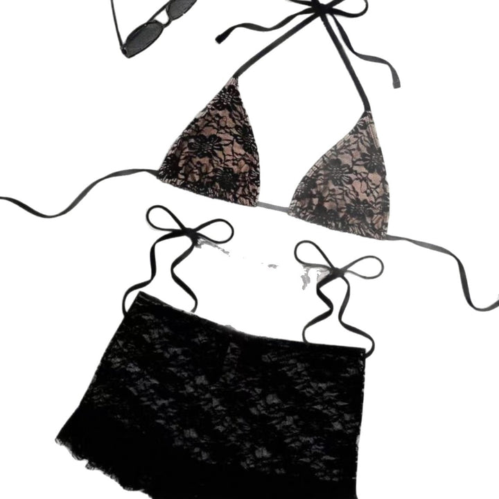 Ladies lace bikini with ruffles StylebySassy