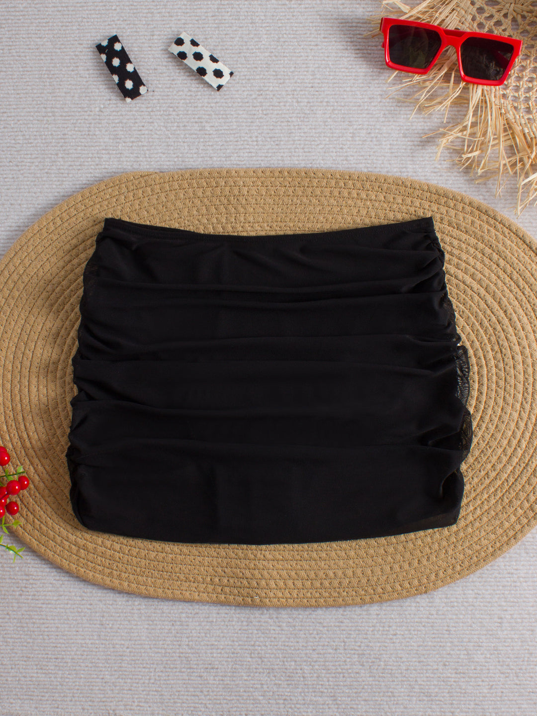 Ladies wrap skirt with low waistband and gathering StylebySassy