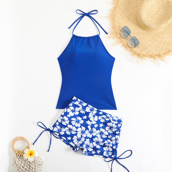 Ladies sporty bathing set with fashionable floral pattern StylebySassy