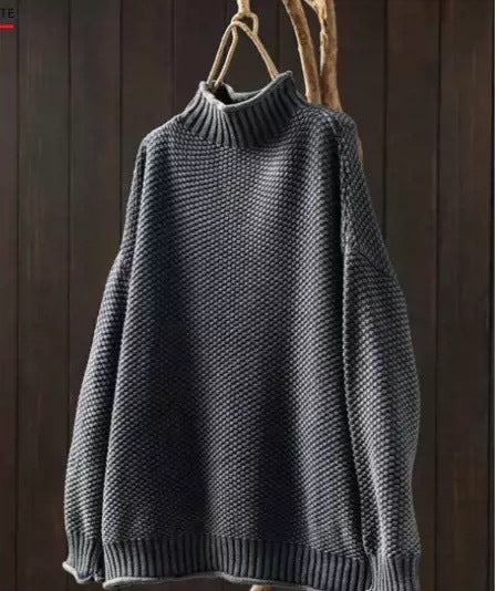 Women's Sweater | Textured Turtleneck Style