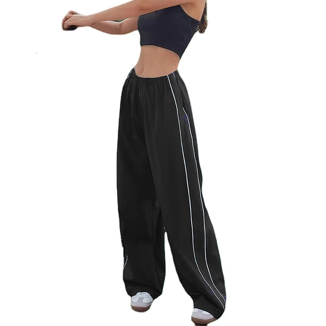 Women's Wide Satin Pants with Elastic Waistband StylebySassy