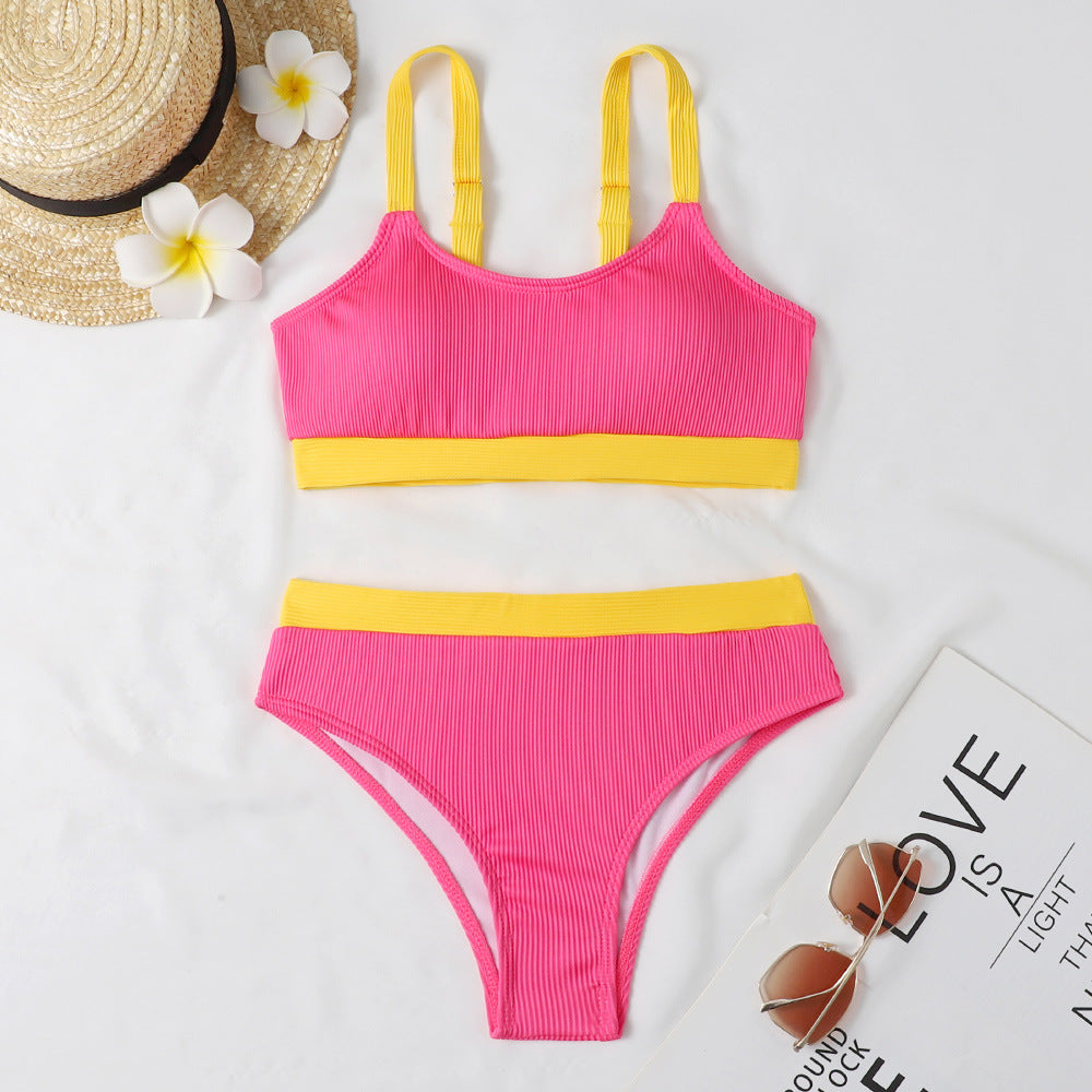 Ladies bikini set with sophisticated ribbed design and adjustable straps StylebySassy