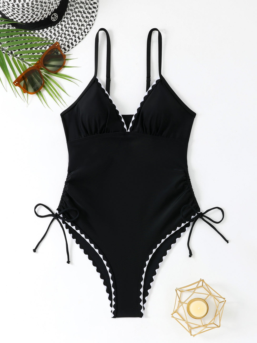 Women's Elegant One-Piece Swimsuit with Sophisticated Ruffle Decoration StylebySassy