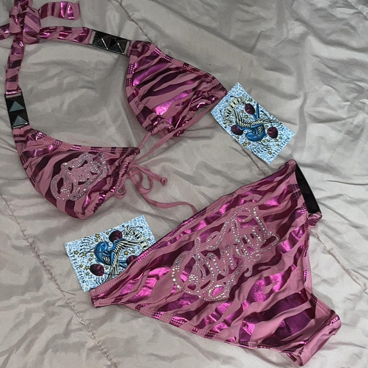 Women's Triangle Bikini with Creative Pattern StylebySassy