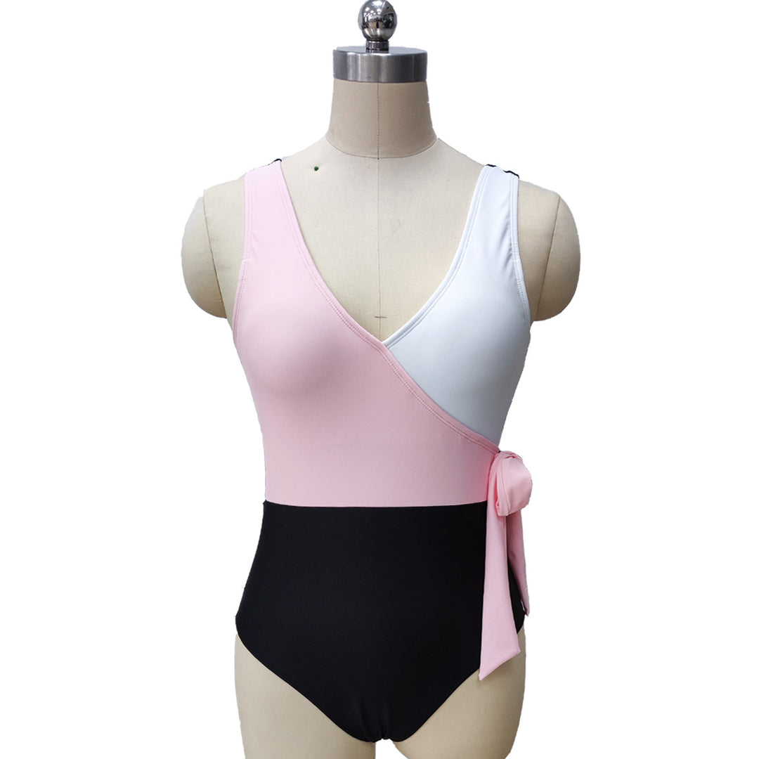 Women Elegant Wrap Swimsuit with Asymmetric Cut StylebySassy