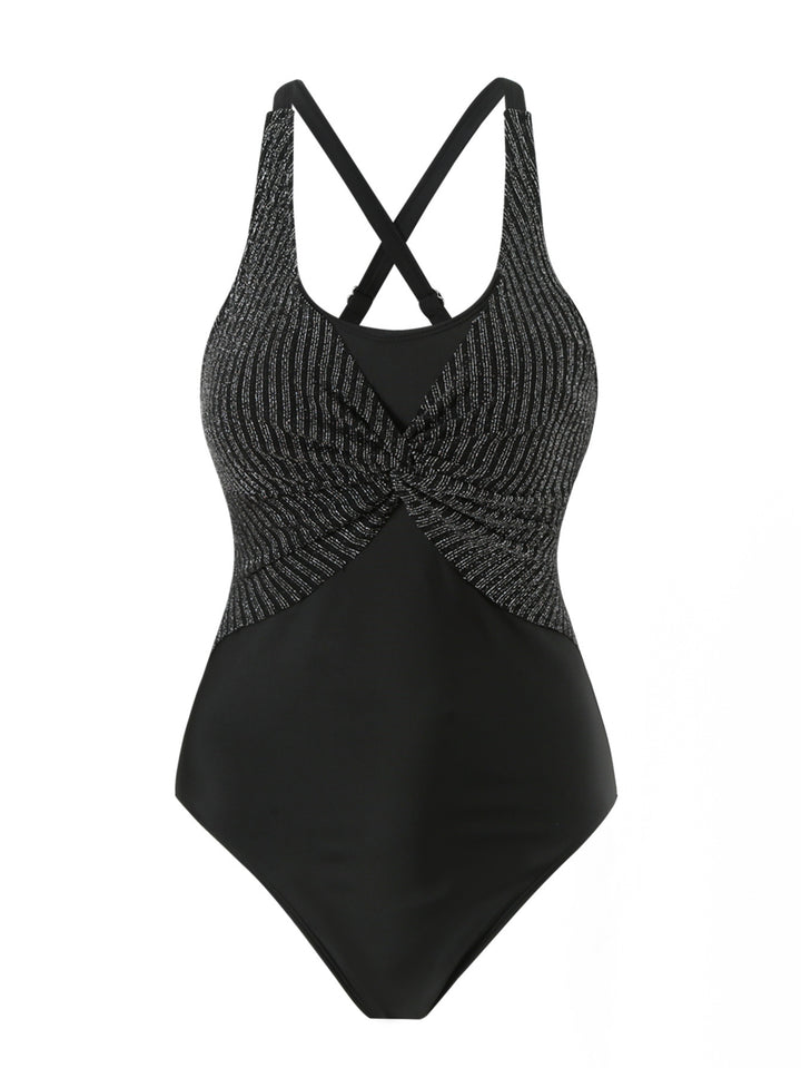 Women's Sporty One-Piece Swimsuit with Stylish Wrap Design StylebySassy