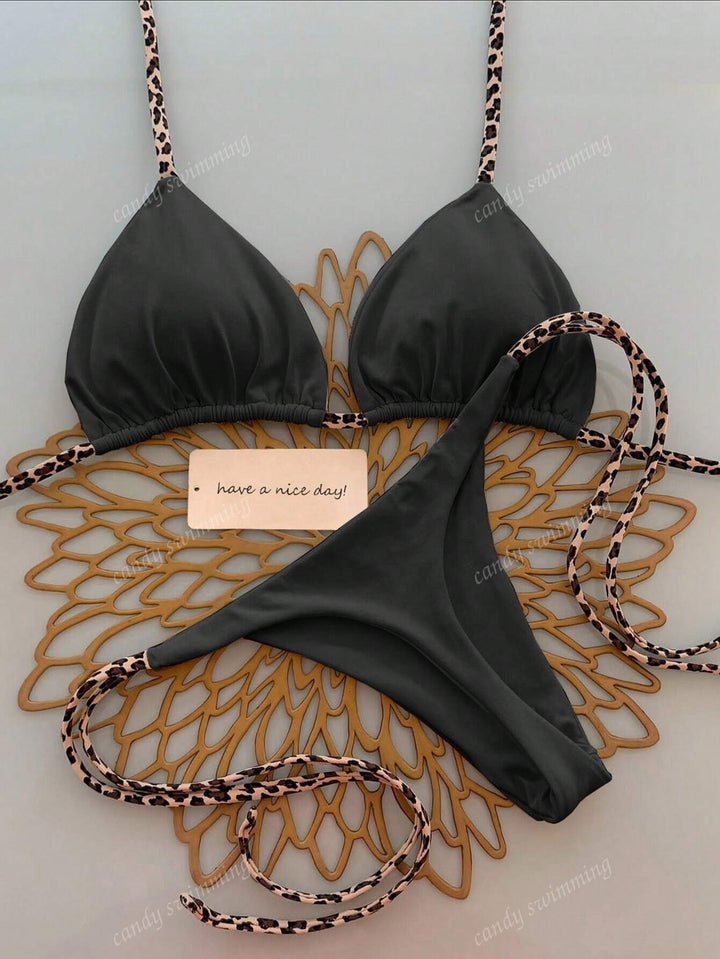 Ladies Triangle Bikini with unique straps StylebySassy