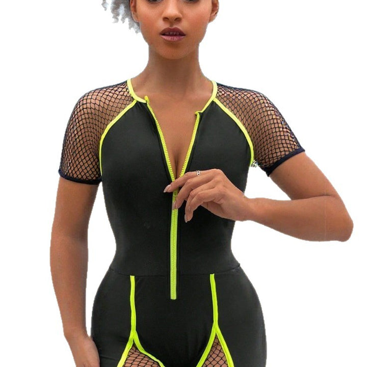 Women's Sporty Swimsuit with Mesh Details StylebySassy