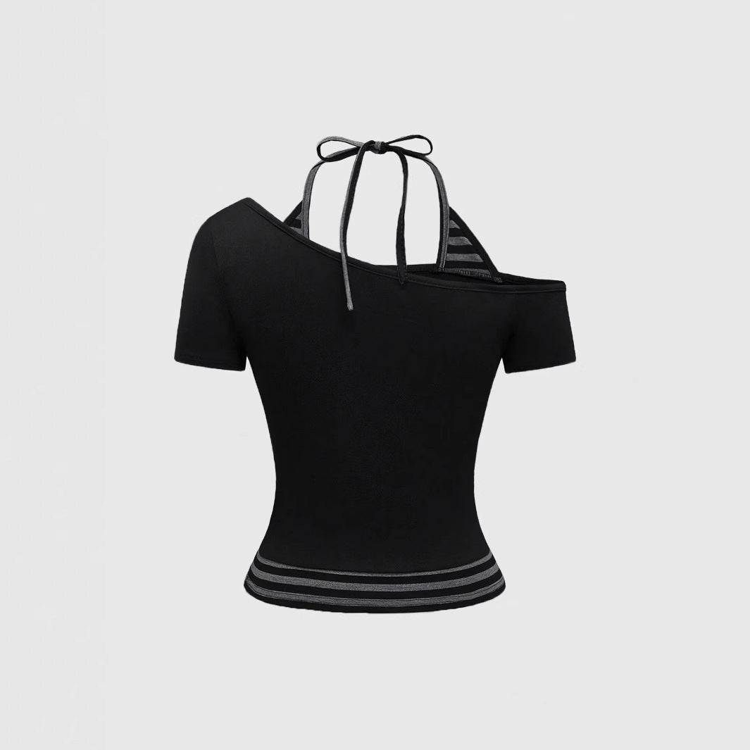 Women Off-Shoulder Top with Graphic Design StylebySassy