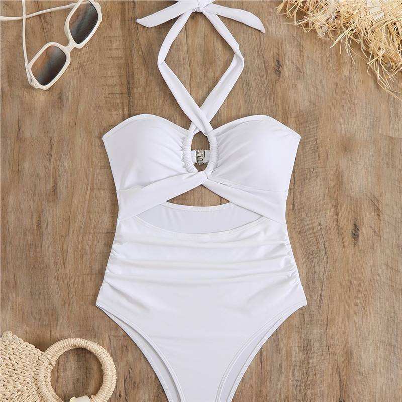 Women's one-piece swimsuit with playful wrap design StylebySassy