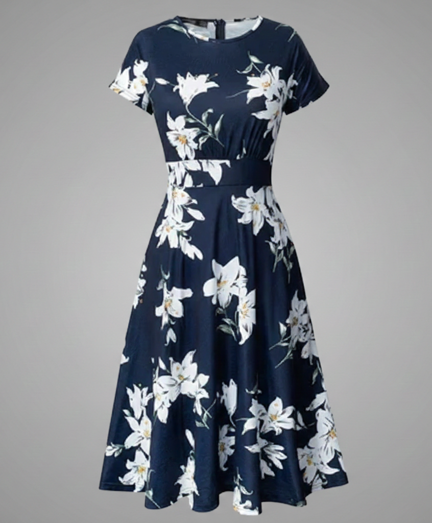 Women Flower Dress Midi Dress Floral