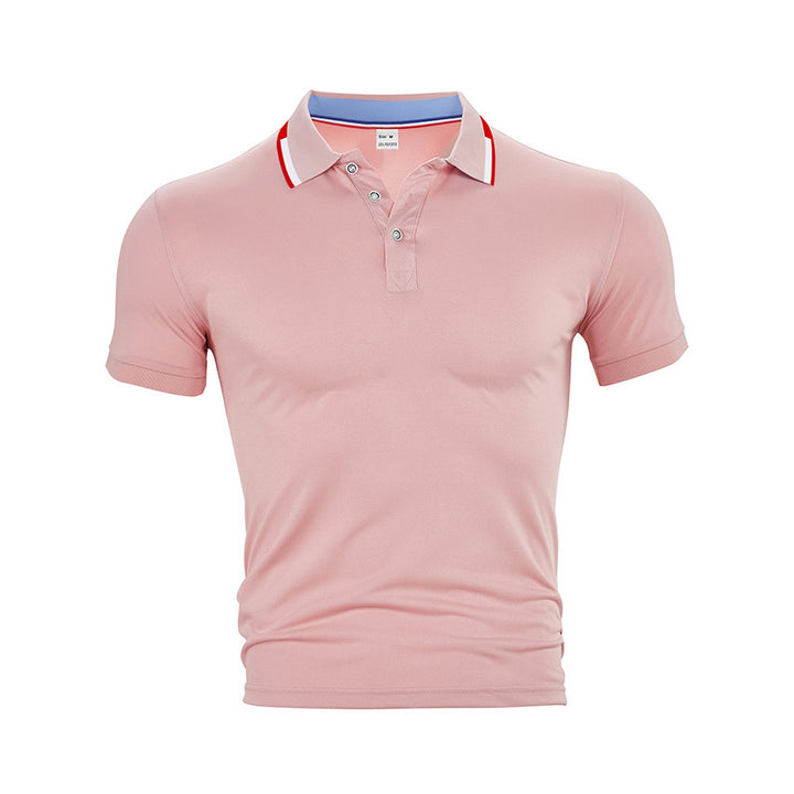 Men's slim fit functional polo with moisture-regulating technology and ribbed collar StylebySassy