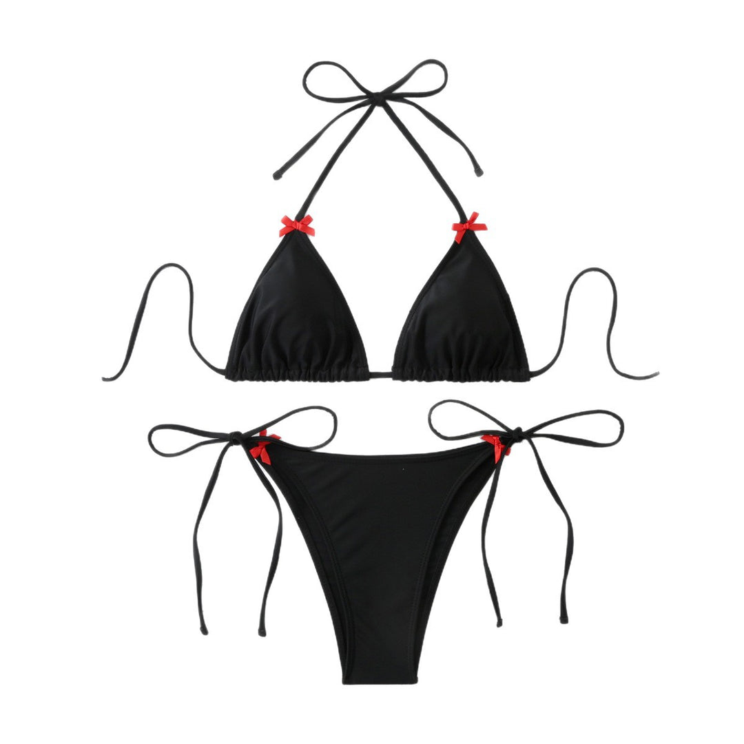 Women's Triangle Bikini Set with Playful Ruffle Details StylebySassy