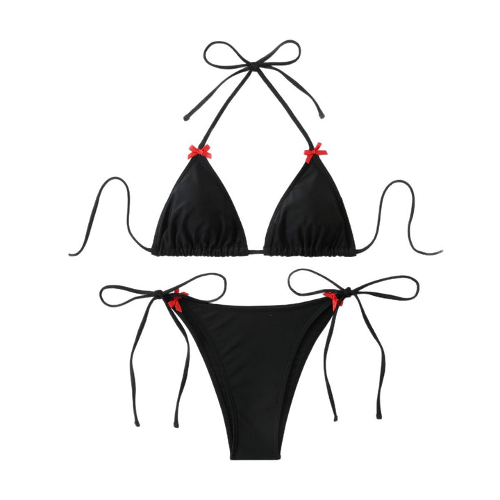 Women's Triangle Bikini Set with Playful Ruffle Details StylebySassy