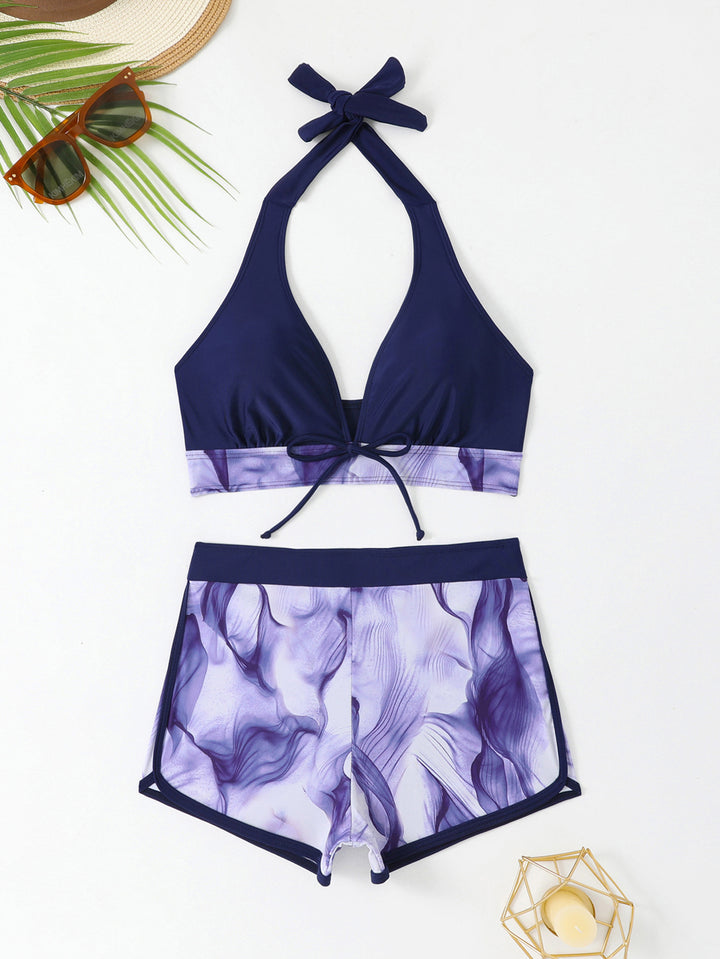 Women's Triangle Bikini Set with Short Pants StylebySassy
