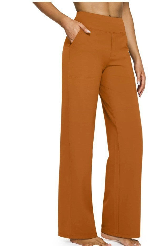 Women wide-cut Palazzo pants with high-cut comfort waistband and side pockets StylebySassy