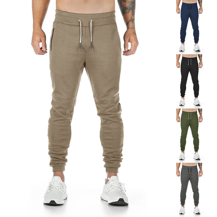 Men's narrow cut sport jogging pants with ergonomic knee inserts, comfort waistband, and drawstring StylebySassy