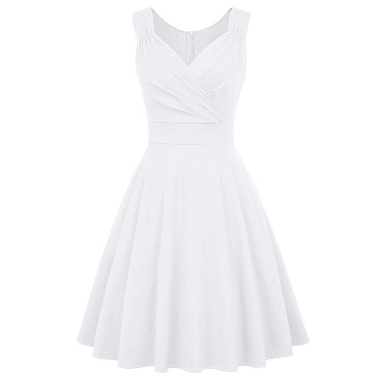 Women A-line dress with elegant wrap design and fitted silhouette StylebySassy