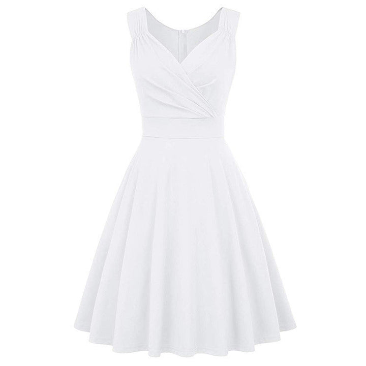 Women A-line dress with elegant wrap design and fitted silhouette StylebySassy