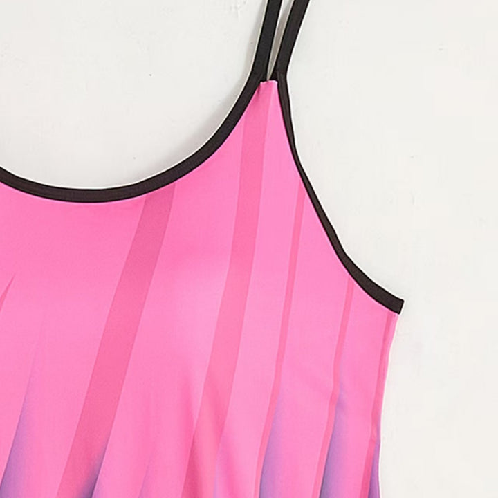 Women's sporty tankini set with colorful top and comfortable shorts StylebySassy