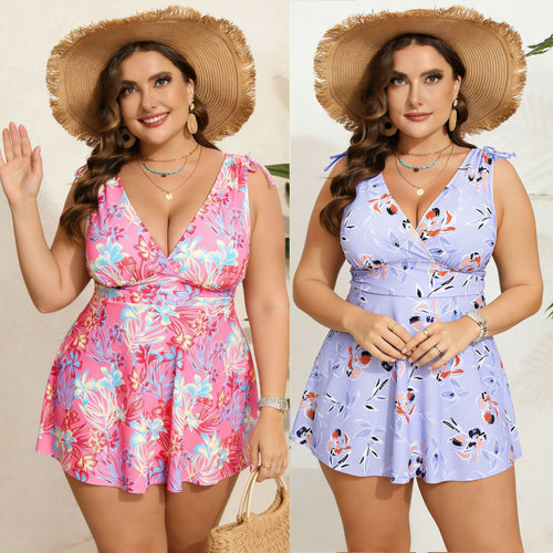 Women’s swimsuit with floral cut and practical pockets StylebySassy