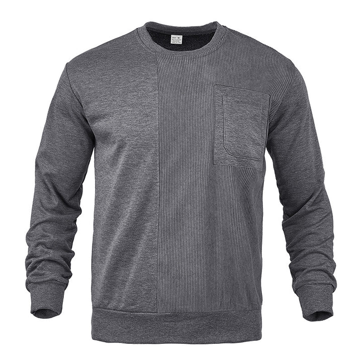 Men's structured sweatshirt with chest pocket and ribbed front panel StylebySassy