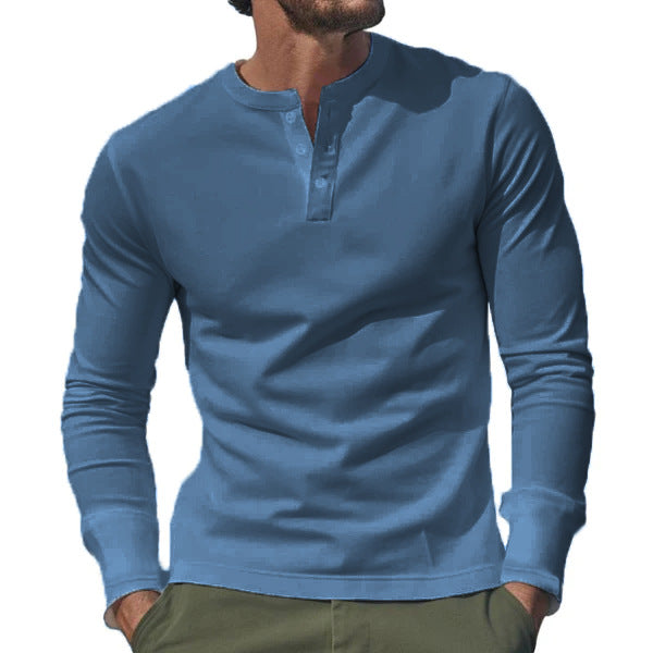 Men's long-sleeve shirt with button placket and slim fit StylebySassy