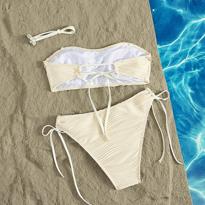 Women's bandeau bikini with shell decoration StylebySassy