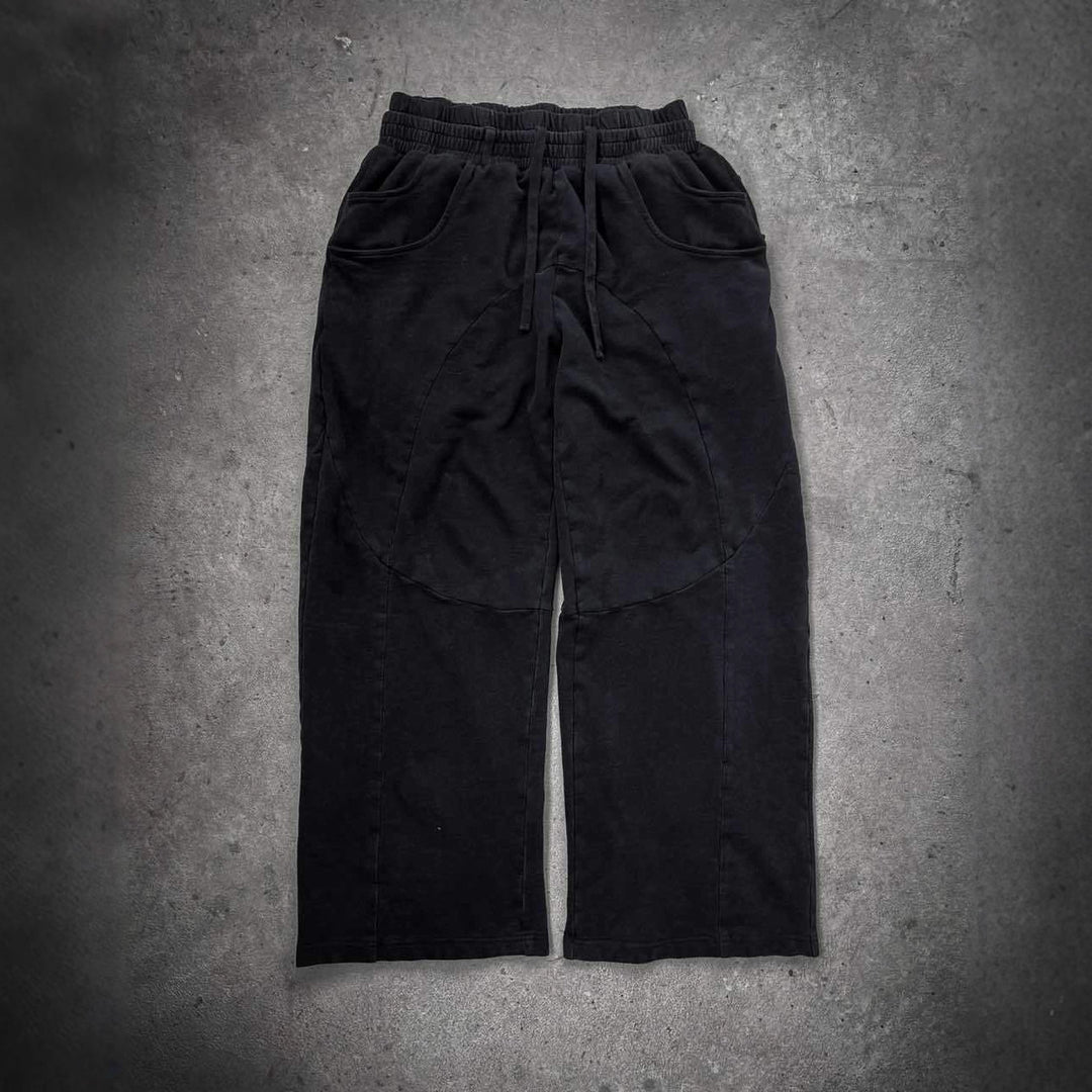 Men's Nan Oversized Leisure Joggers with Curved Seam Details, Drawstring Waistband and Elastic Leg Openings StylebySassy