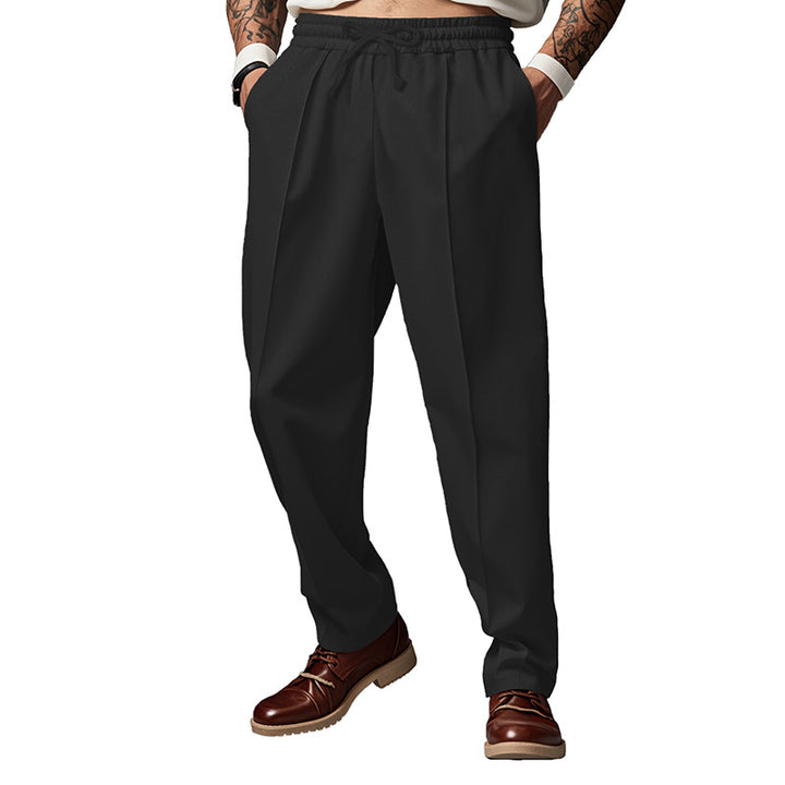 Men's sporty joggers with elastic waistband and front center seam StylebySassy