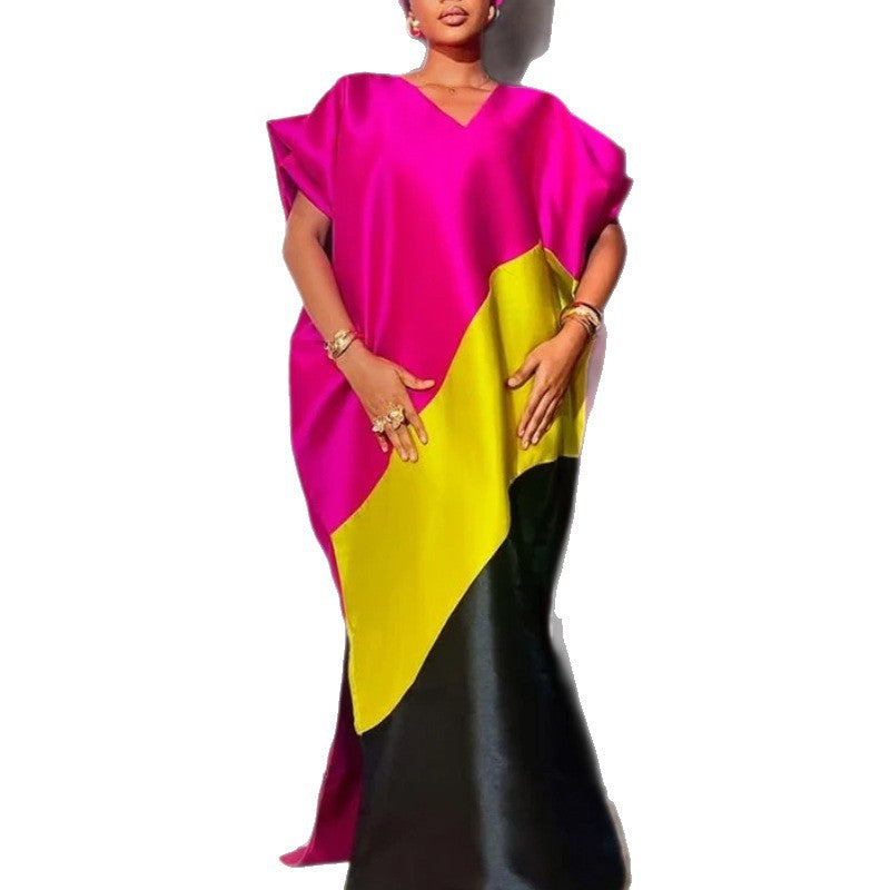 Women asymmetrical kaftan dress with voluminous sleeves StylebySassy