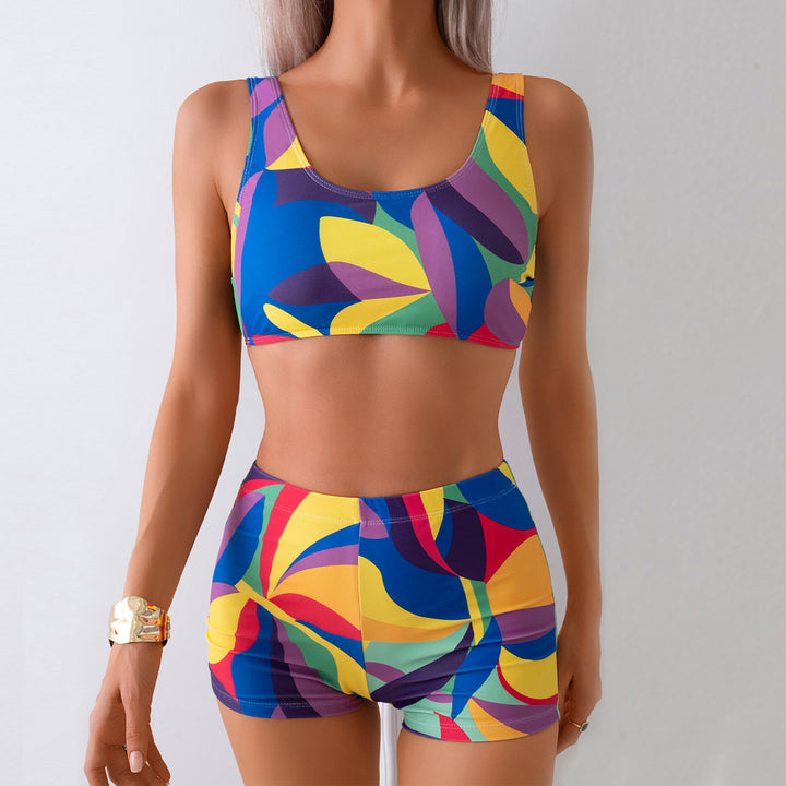 Ladies Sports Bikini Set with Colorful Graphics StylebySassy