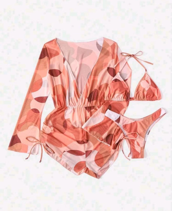 Women's beach outfit with airy tunic and bikini StylebySassy