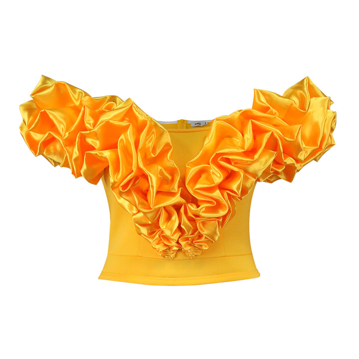 Women's top with voluminous ruffled hems StylebySassy