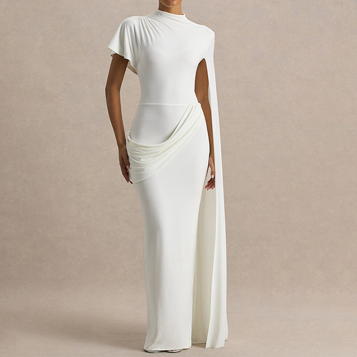 Women Elegant Dress with Unique Draping Design StylebySassy