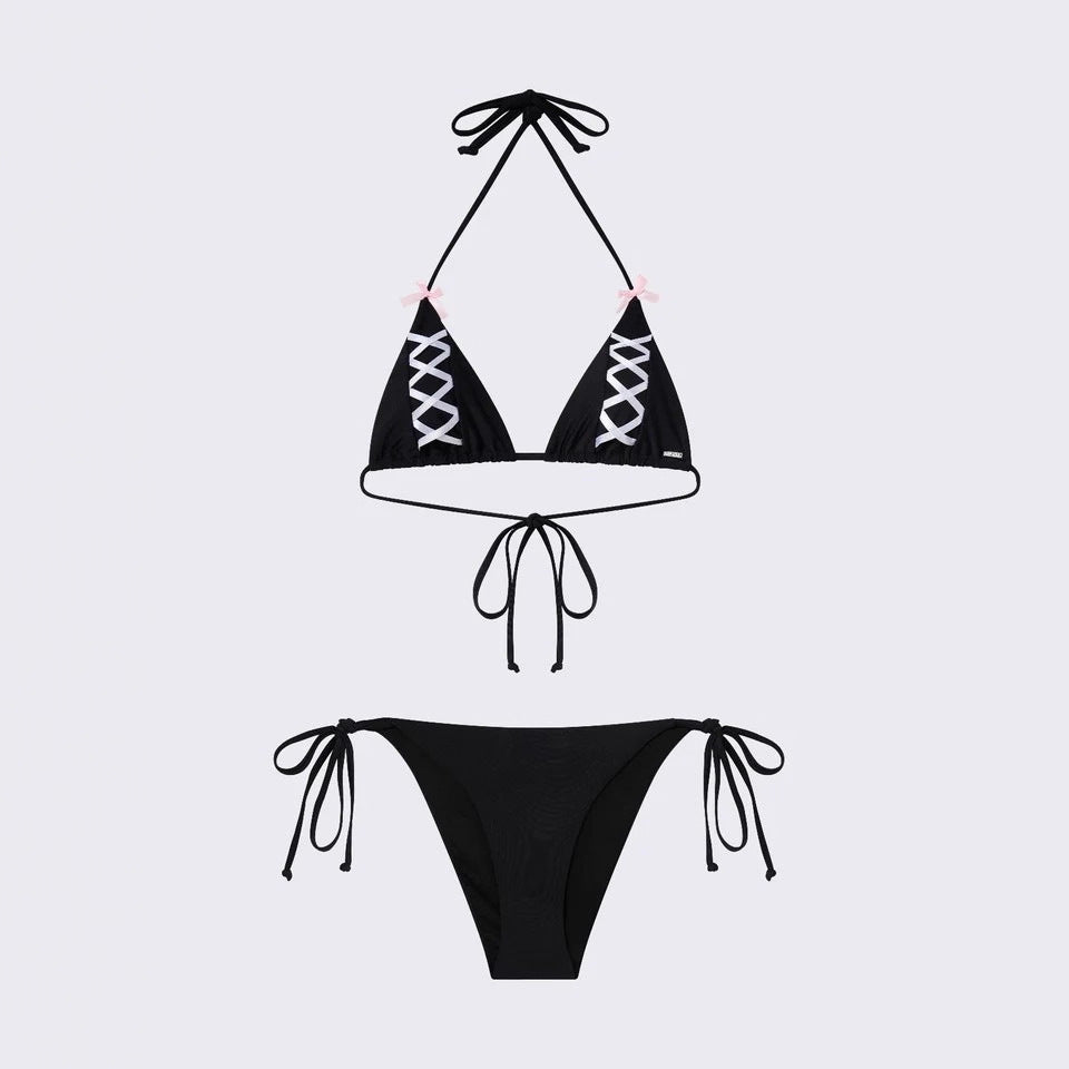 Women's Triangle Bikini with sophisticated lacing details StylebySassy