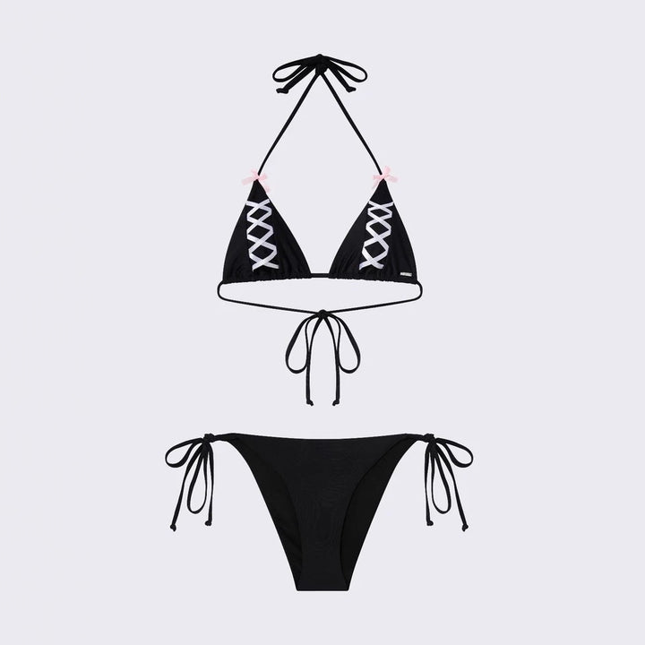 Women's Triangle Bikini with sophisticated lacing details StylebySassy