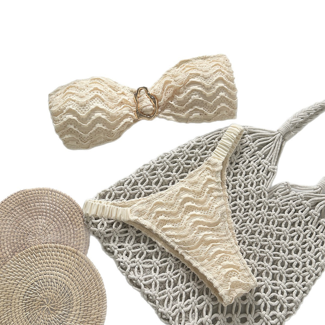 Women's Beach Bikini with Wave Pattern StylebySassy