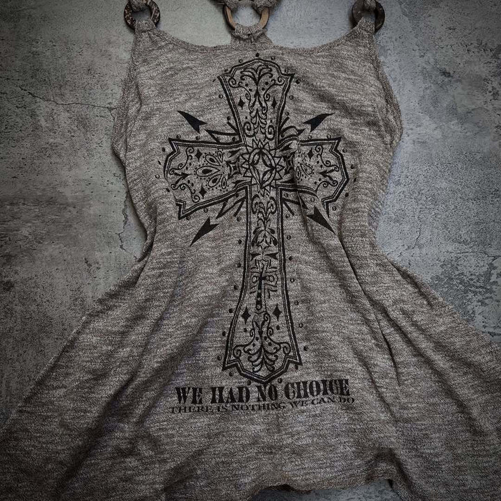 Women’s tank top with creative cross design StylebySassy